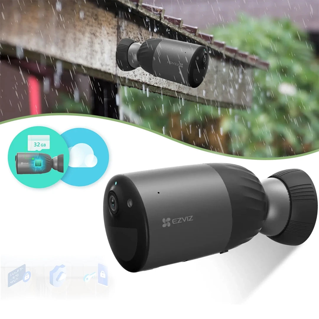 EZVIZ CS-BC1C 4MP (2K) eLife Smart Surveillance Camera Rechargeable and Night Vision