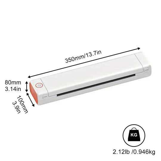 Phomemo M08F A4 Paper Printer - White,Orange