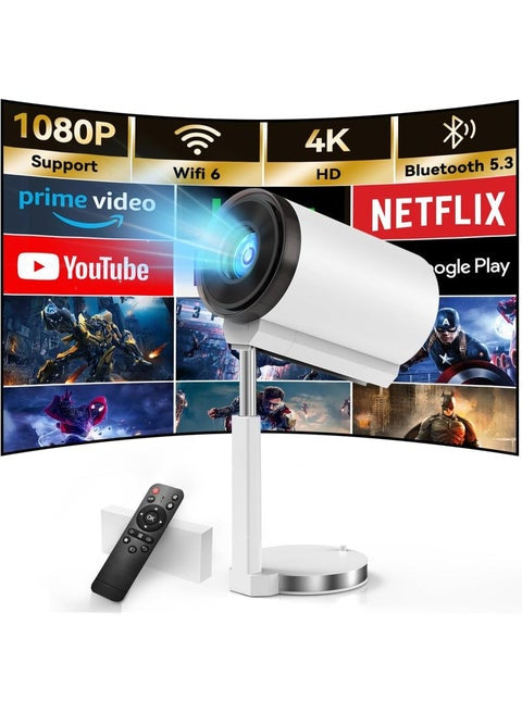 جهاز عرض صغير ذكي يعمل بنظام أندرويد 11.0، بدقة 1080 بكسل و4K Full HD، HT16