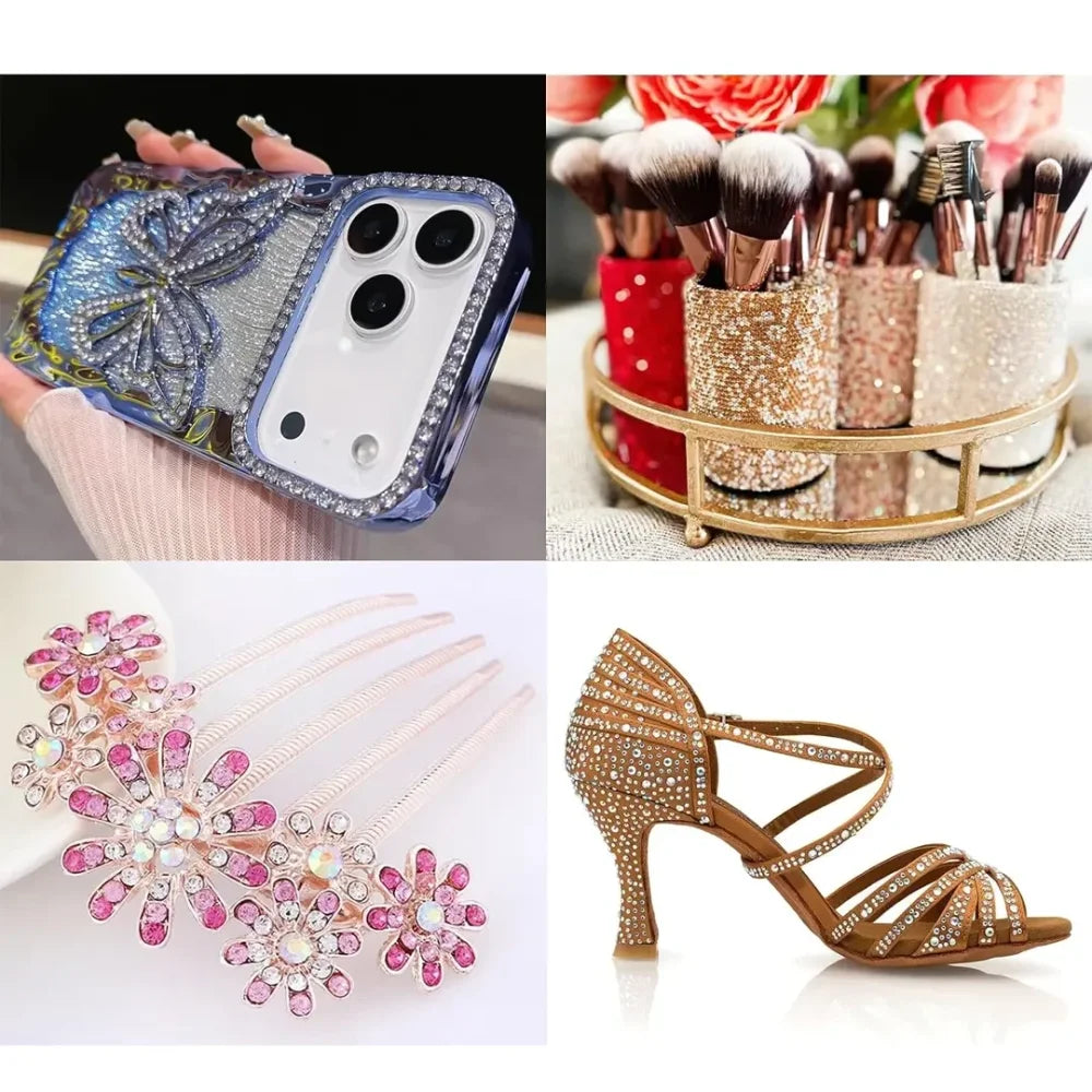 طقم أحجار كريستال لامعة للتزيين والأعمال اليدوية DIY - 24