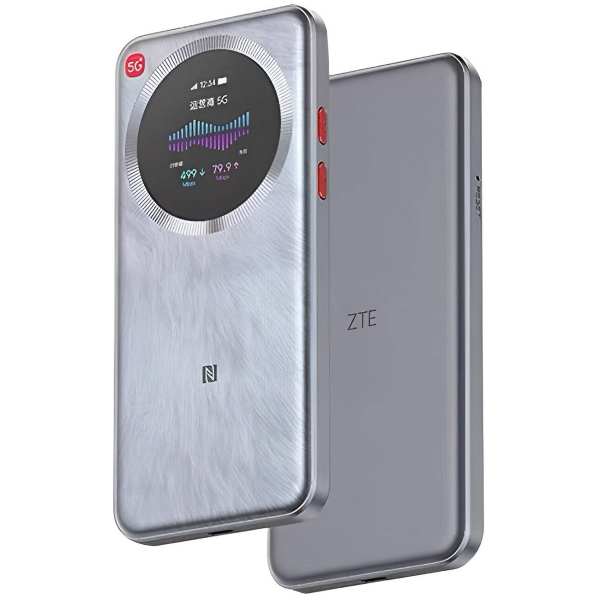 راوتر Wi-Fi محمول ZTE U30 Pro 5G، شاشة تعمل باللمس، وضع مزدوج 5G NR وLTE -