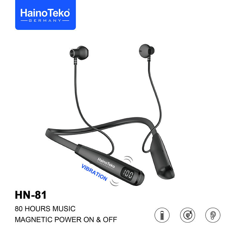 HN 81 سماعة لاسلكية بتقنية البلوتوث حول الرقبة Haino teko