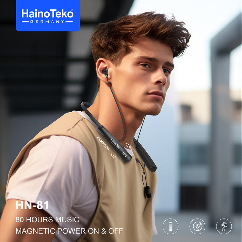HN 81 سماعة لاسلكية بتقنية البلوتوث حول الرقبة Haino teko