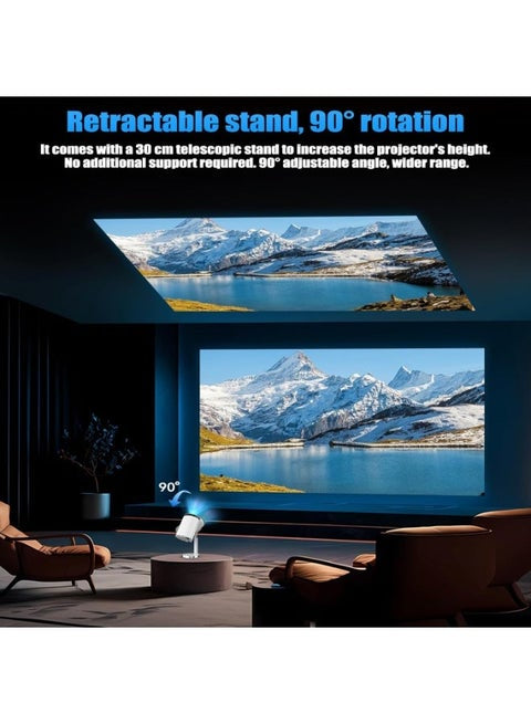 جهاز عرض صغير ذكي يعمل بنظام أندرويد 11.0، بدقة 1080 بكسل و4K Full HD، HT16