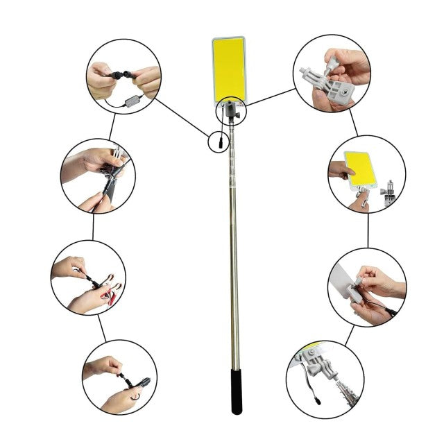 مصباح تخييم LED من Conpex، ضوء خارجي مع حامل ثلاثي تلسكوبي