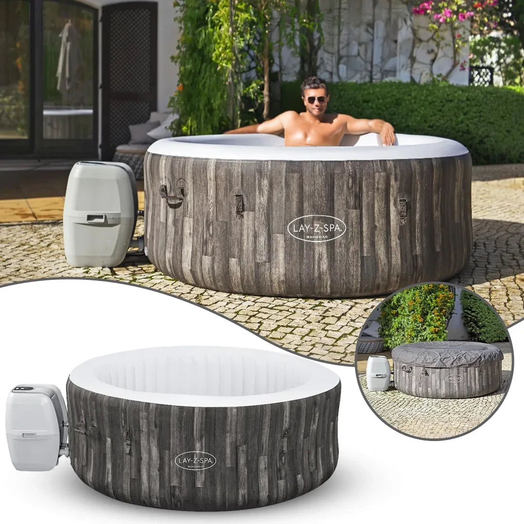 Bestway Lay-Z Spa Inflatable Jacuzzi with Air Massage System (180 x 66 cm) - Bahamas