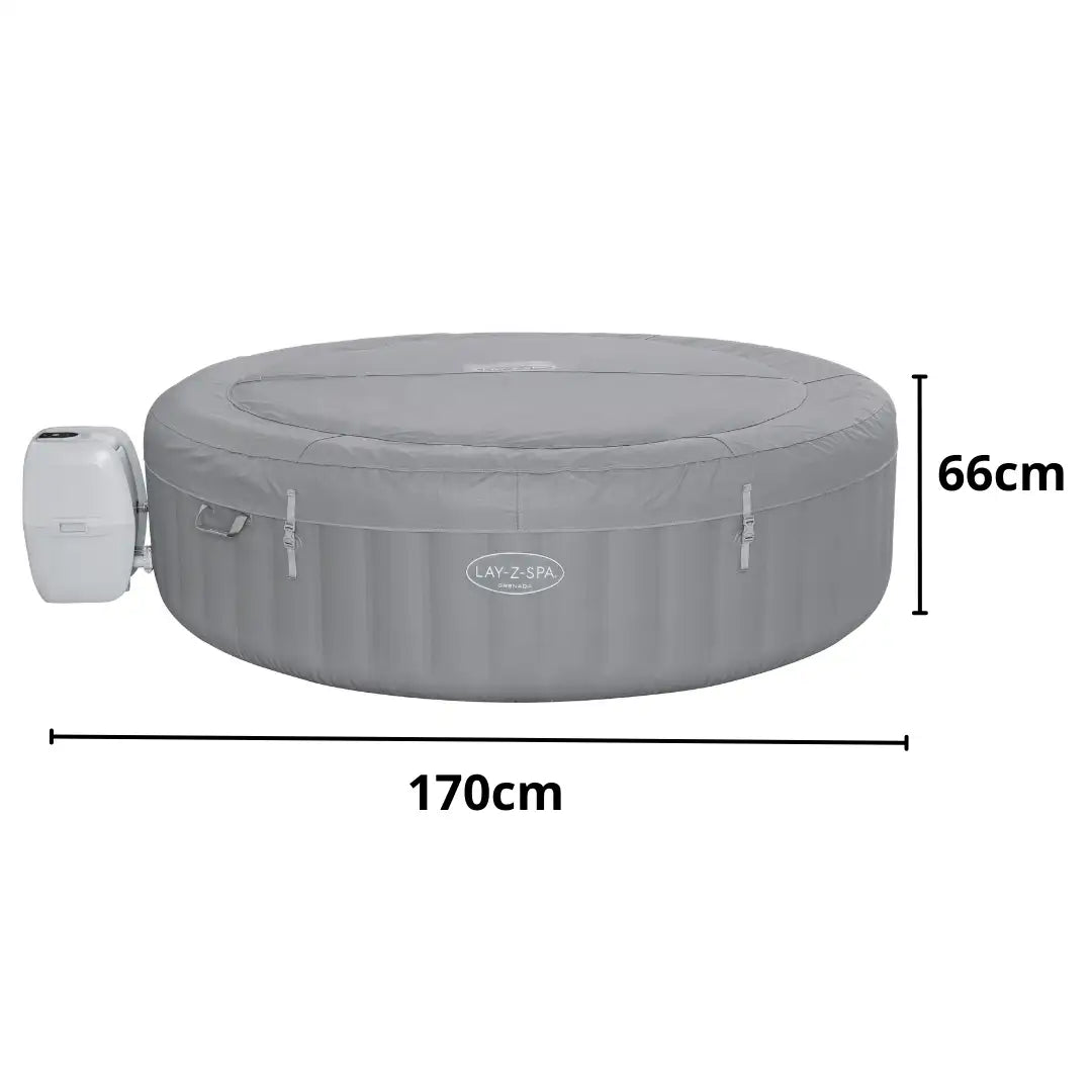 Bestway Lay-Z-Spa Inflatable Jacuzzi with Air Massage System (170 x 66 cm) - St.Lucia