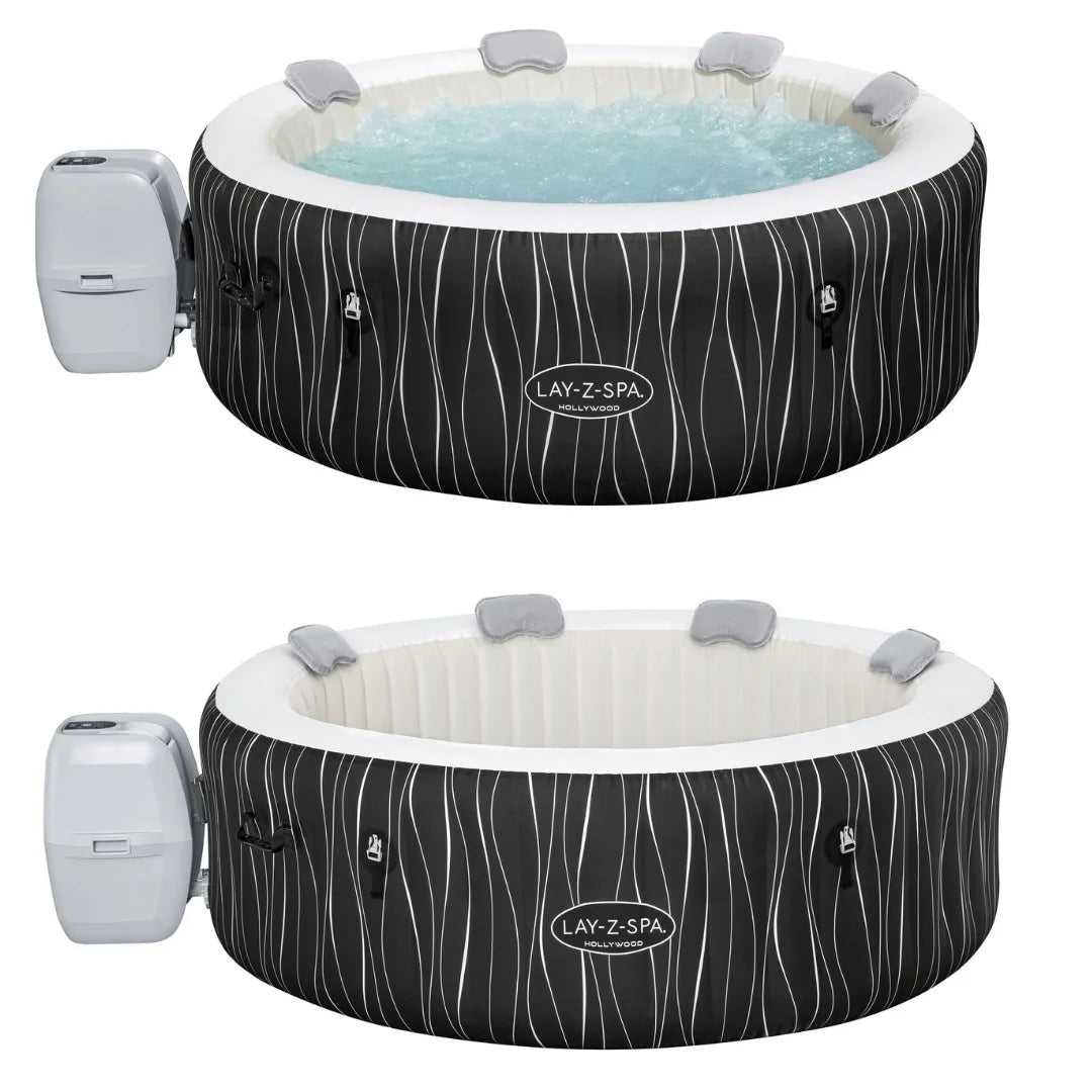 Bestway Lay-Z-Spa Inflatable Jacuzzi with Air Massage System (196 x 66cm) - Hollywood