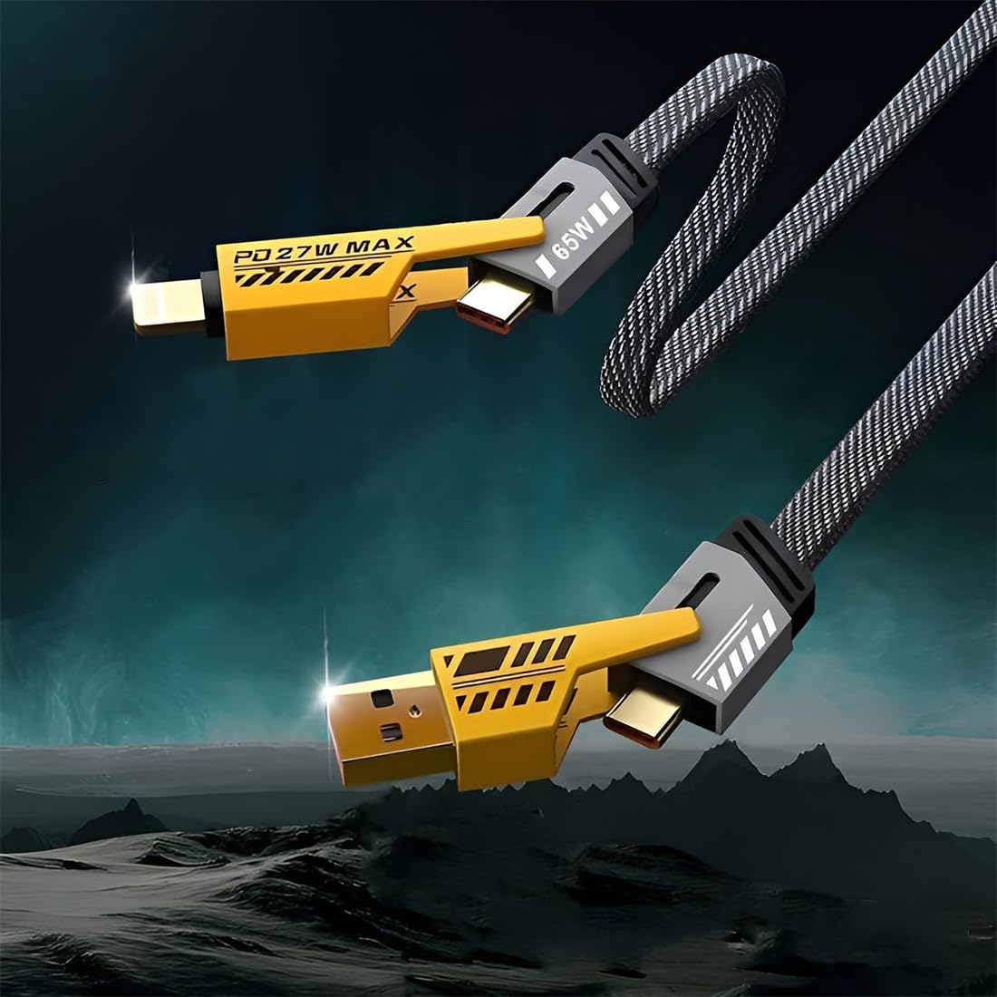 4 in 1 Fast Charging Cable 65W+PD27W
