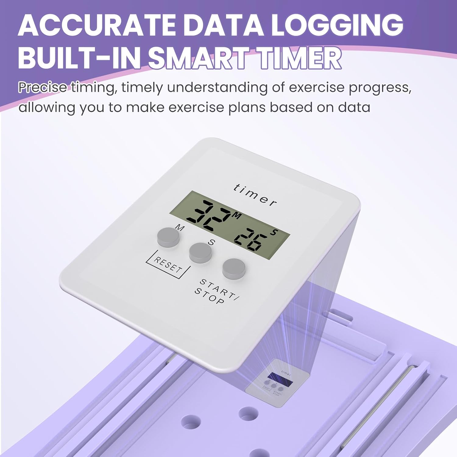 لوح بيلاتيس ريفورمر، جهاز بيلاتيس ٥ في ١ قابل للطي مع مؤقت متعدد الوظائف لتمرين البطن، مناسب لصالة الألعاب الرياضية المنزلية