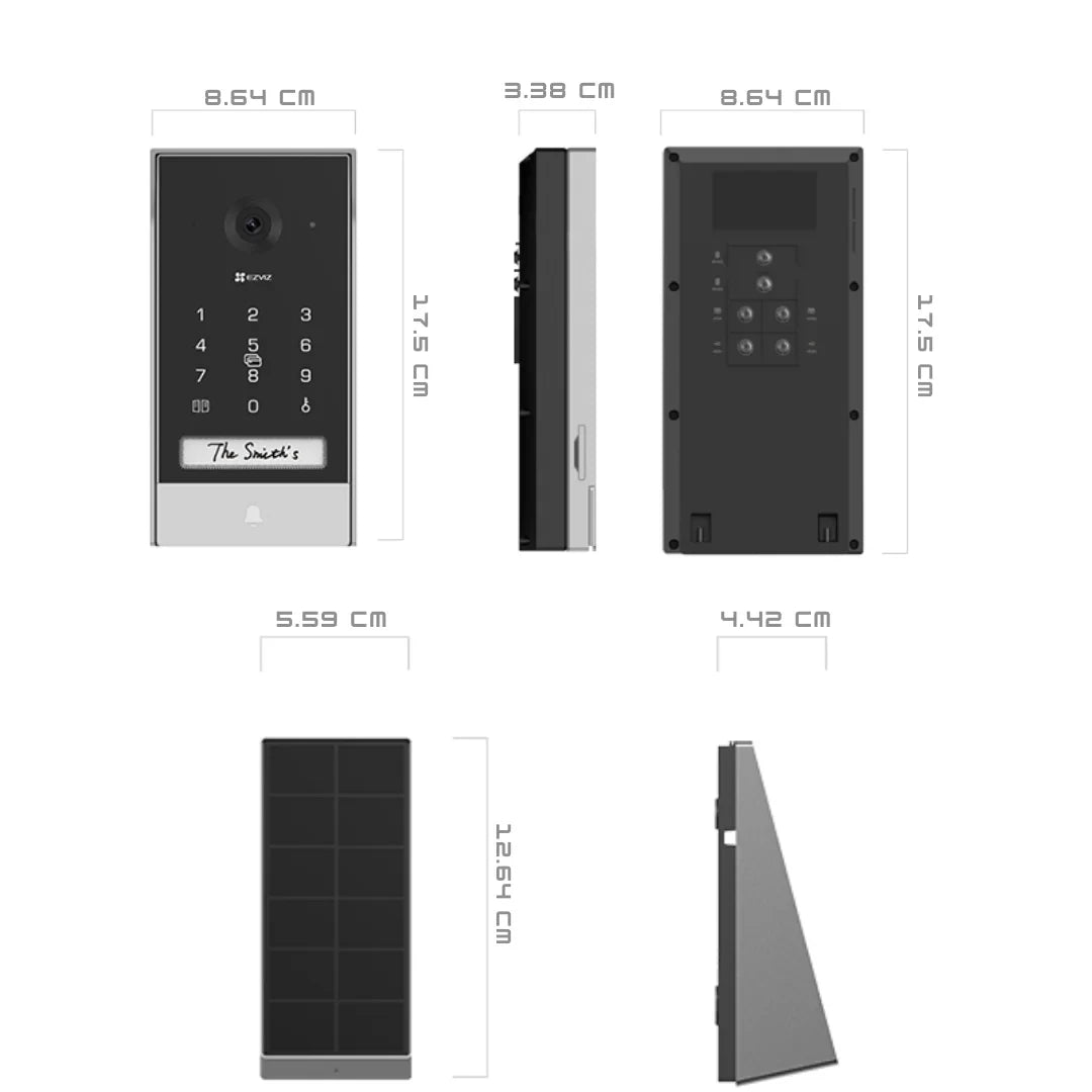 EZVIZ CS-EP7 3MP (2K) Smart Doorbell Camera with Display and Solar Panel