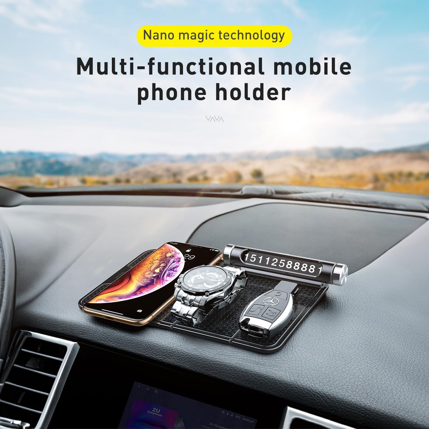 Baseus CAR Mount Holder Folding Bracket Antiskid Pad