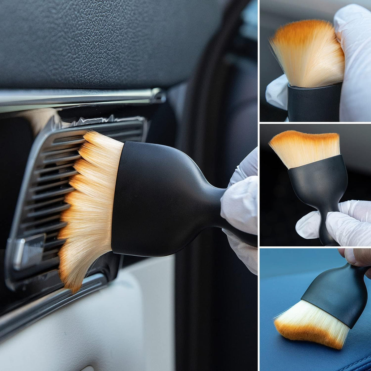 Car interior cleaning brush