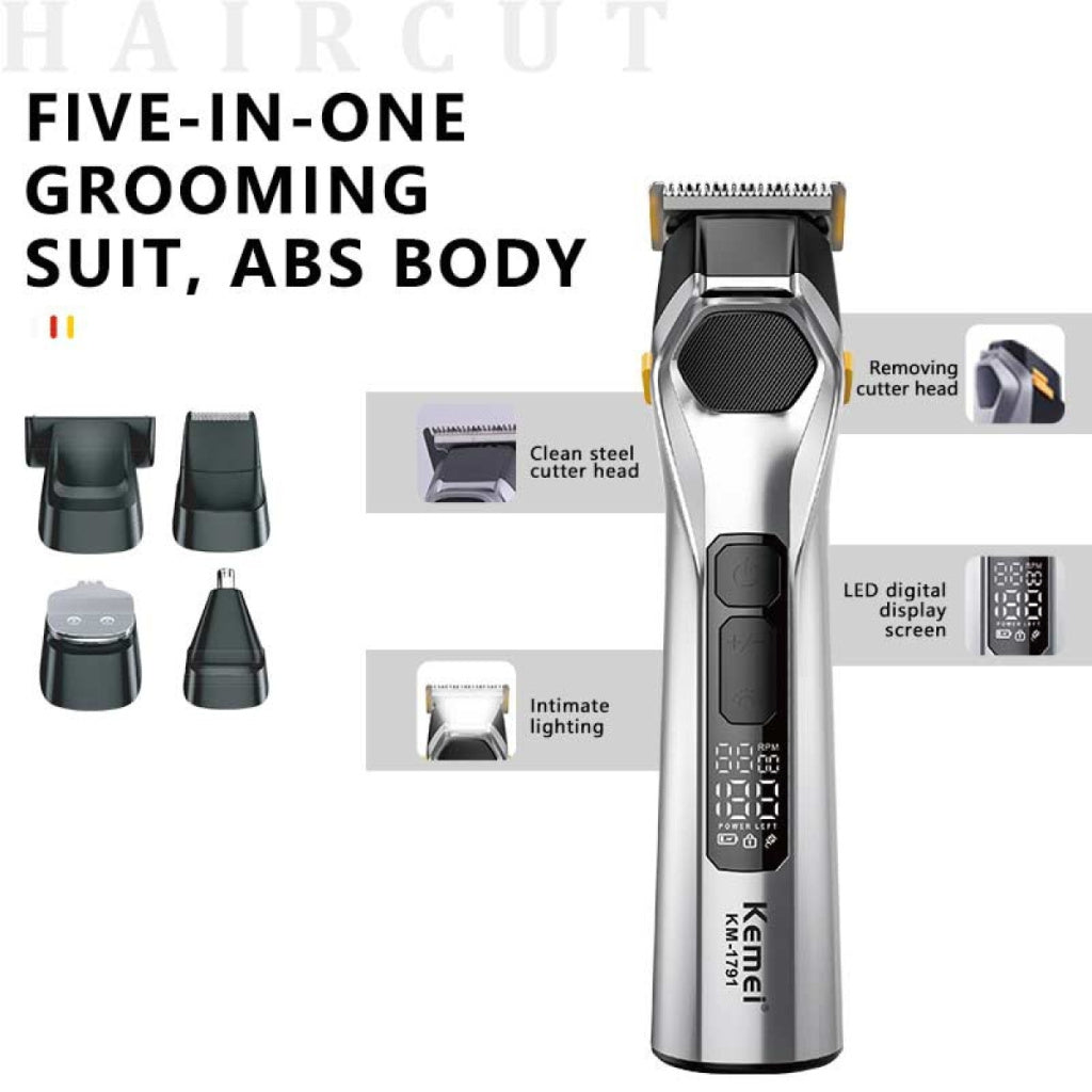 Kemei KM-1791 14-in-1 rechargeable men's hair clipper set