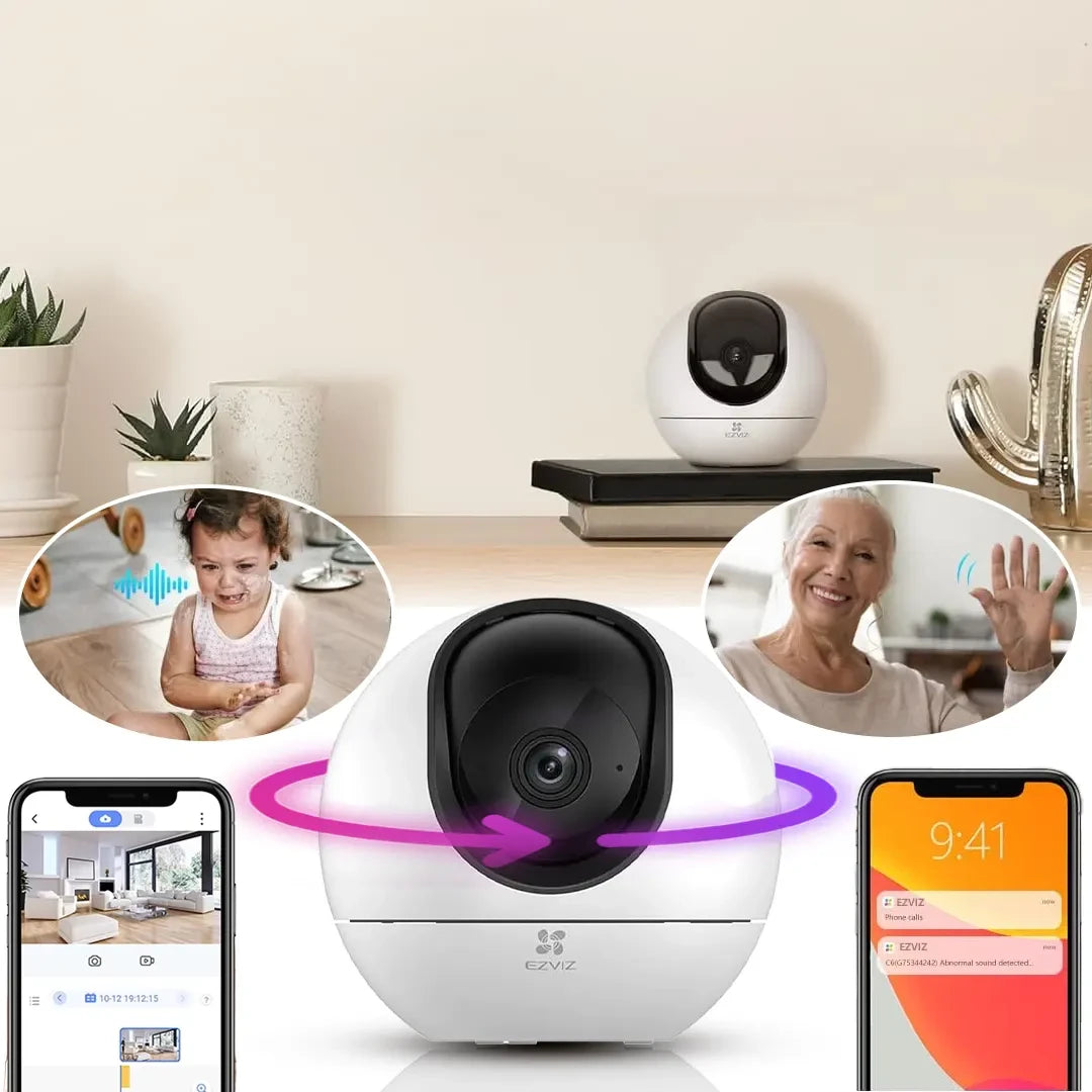 EZVIZ CS-C6 Smart Surveillance Camera with 4MP (2K) , Color Night Vision, and Wi-Fi Connectivity