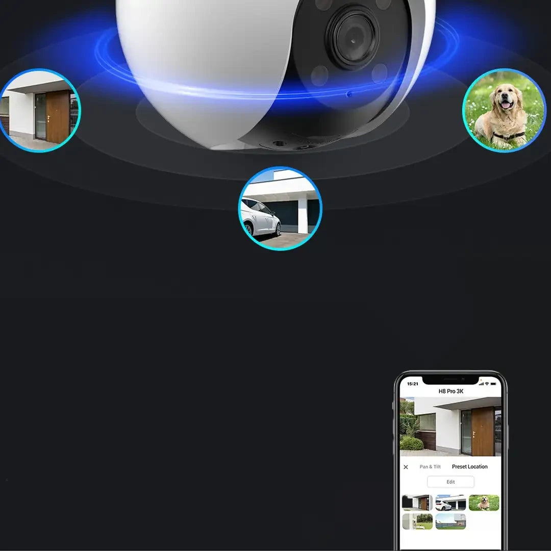EZVIZ CS-H8 Pro 5MP (3K) Smart Security Camera with Night Vision