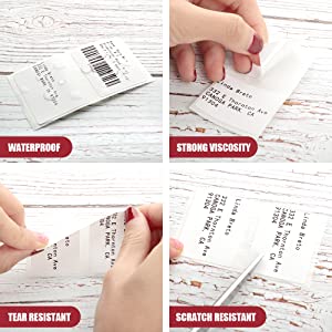 Phomemo Printer Labels 40x30mm/230Pcs Square/Pink
