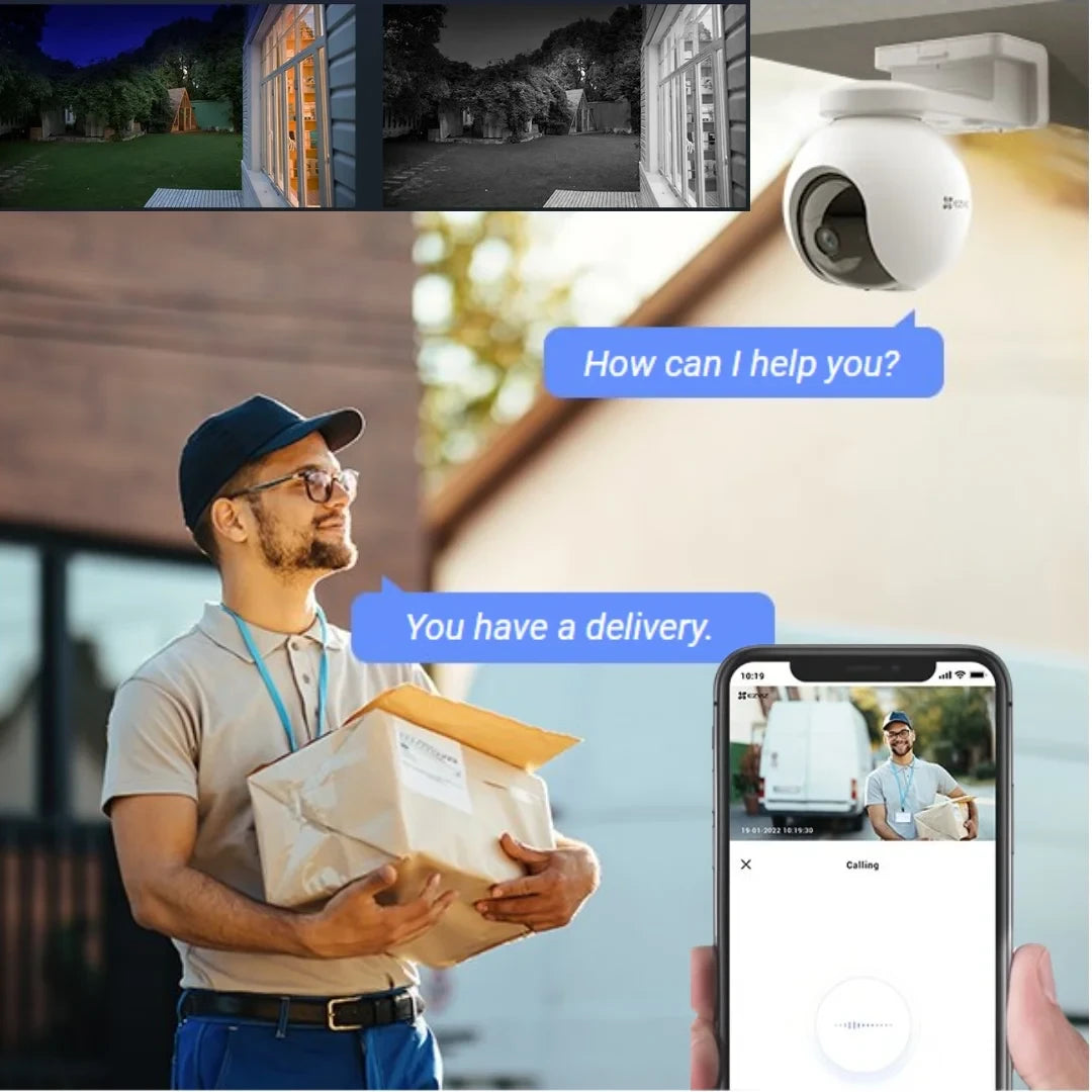 EZVIZ CS-EB8-4G 4MP (2K) Smart Security Camera with 4G Connection and Night Vision