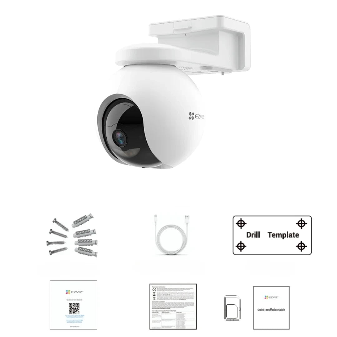 EZVIZ CS-EB8-4G 4MP (2K) Smart Security Camera with 4G Connection and Night Vision