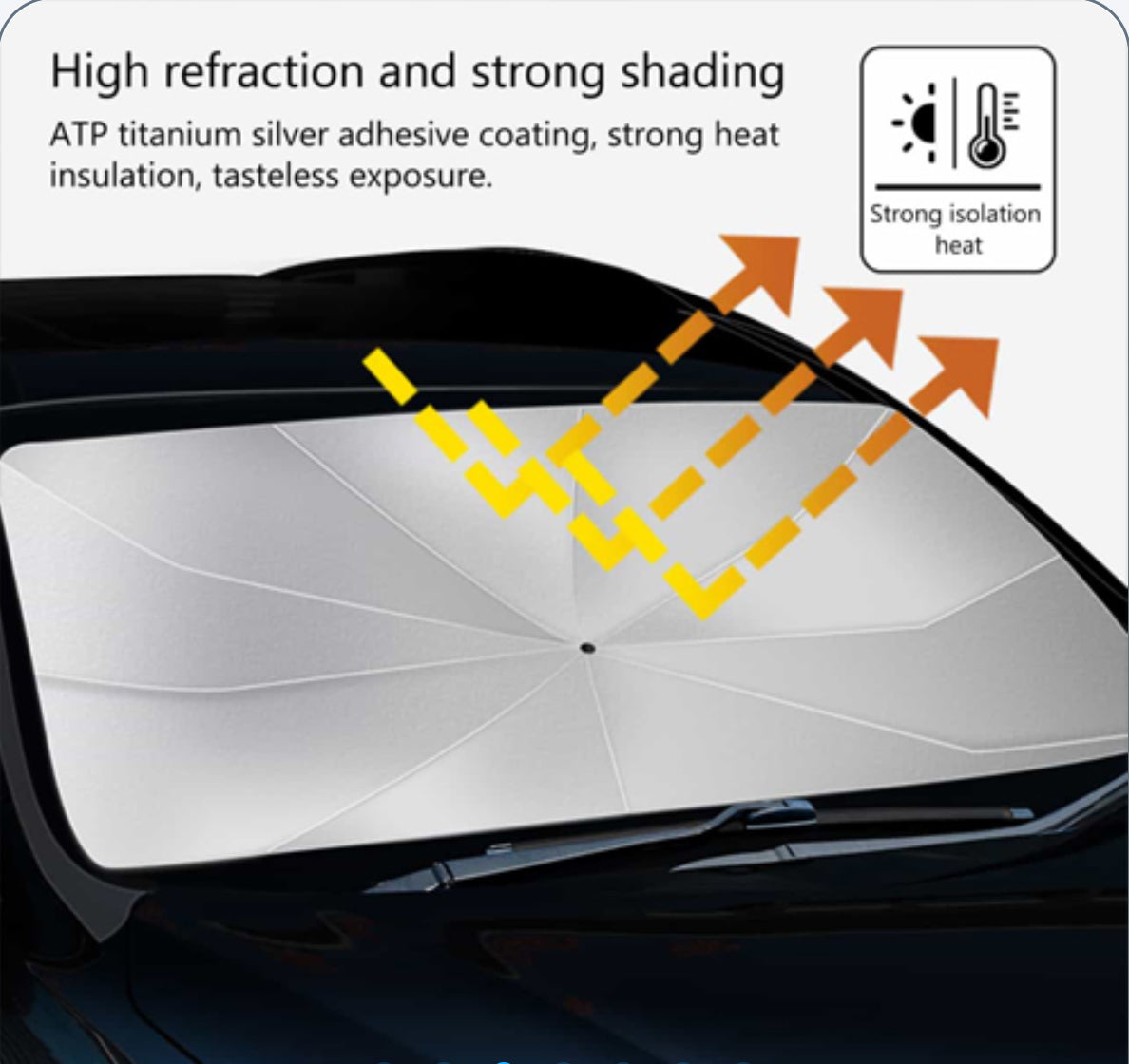 مظلة شمسية للسيارة قابلة للطي لحماية السيارة من أشعة الشمس