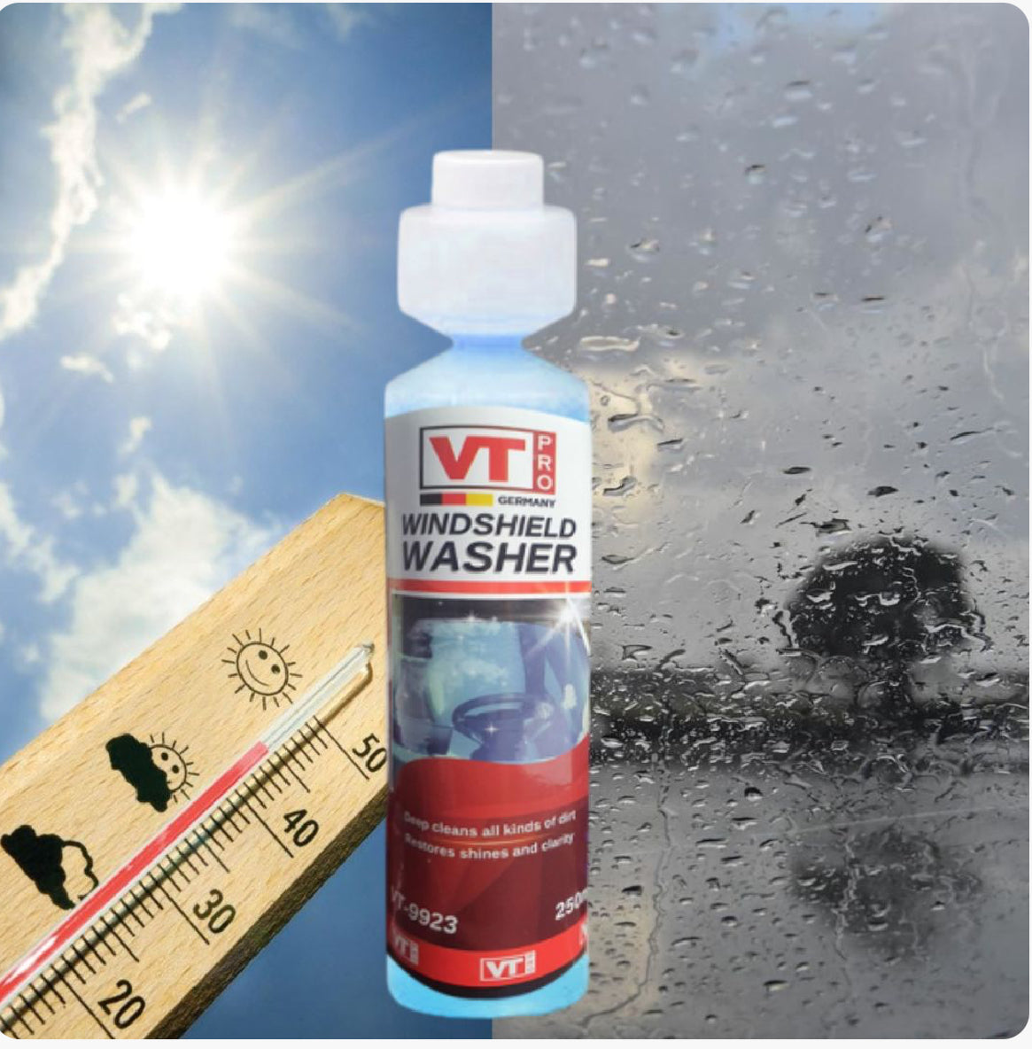 غسالة الزجاج الأمامي مع مادة مضادة للتجمد