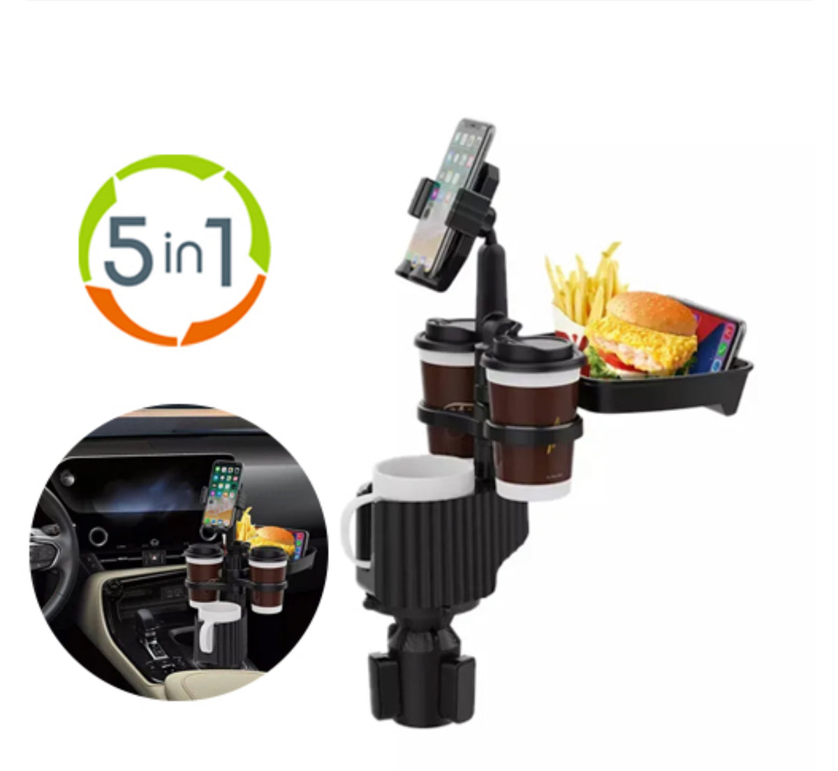 5in1 multifunctional car cup stand  CUP-A06