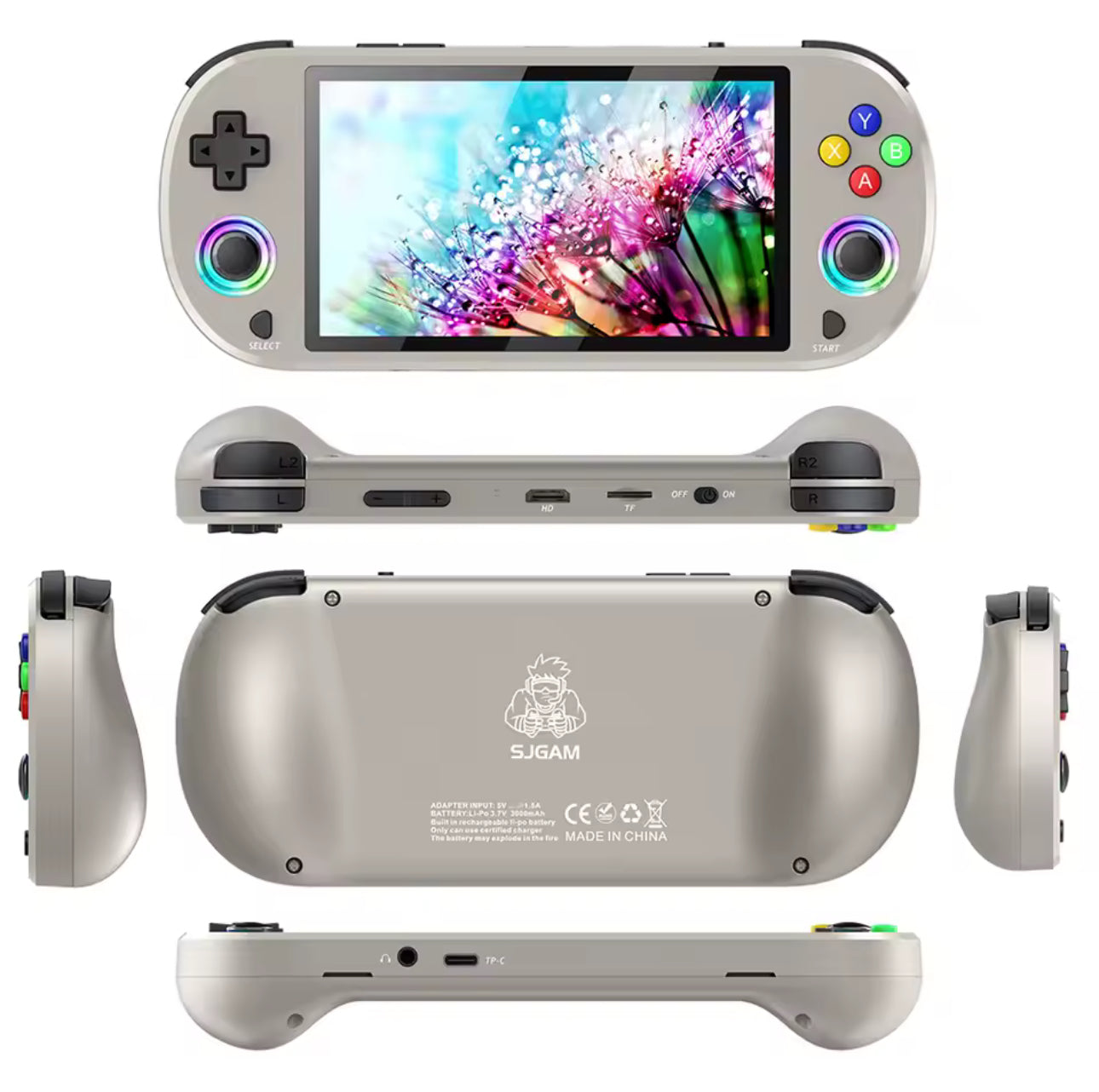وحدة تحكم ألعاب فيديو محمولة M22 Pro بسعة 128 جيجابايت، وشاشة IPS 5.0 بوصة بدقة 1920*1080، تدعم نظام لينكس وإيميليك
