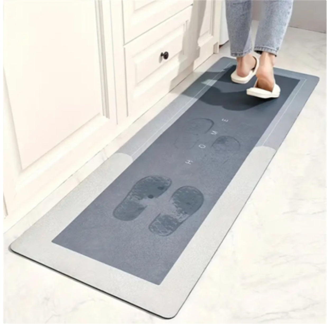 دواسه مطبخ طويلة دياتوميت فائقة الامتصاص ومضادة للانزلاق مقاس 180x60cm