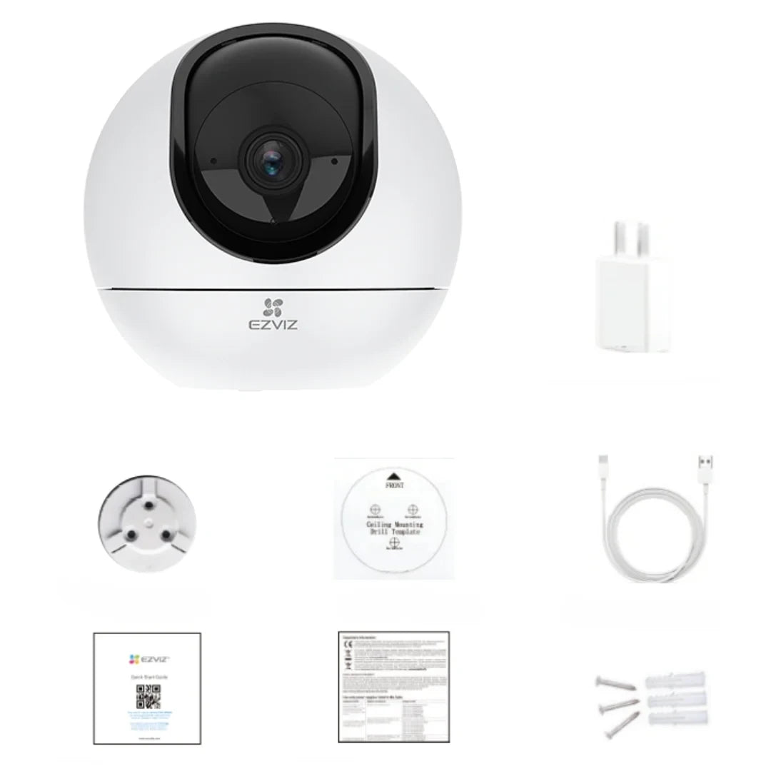 EZVIZ CS-H6 3K Smart Security Camera with Night Vision