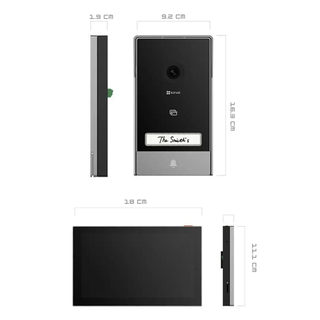 EZVIZ CS-HP7 4MP (2K) Smart Doorbell Camera with Display Screen