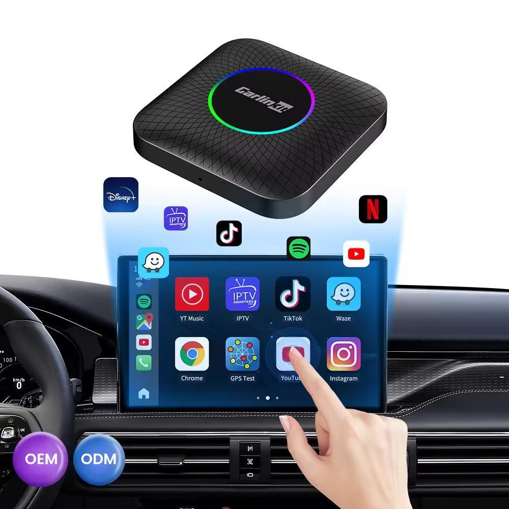 صندوق Carlinkit 6225 CarPlay Android 13 AI الذكي بسعة 8 جيجابايت + 128 جيجابايت