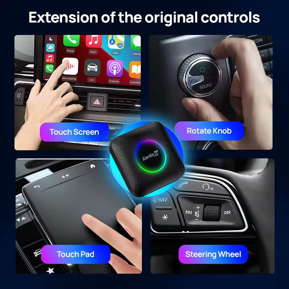 صندوق Carlinkit 6225 CarPlay Android 13 AI الذكي بسعة 8 جيجابايت + 128 جيجابايت