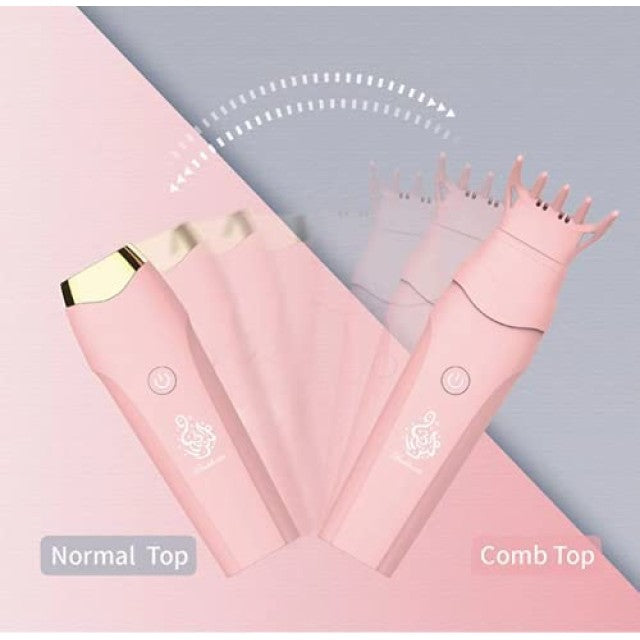 مبخرة بخور كهربائية مع مشط قابلة للشحن عبر USB - وردي