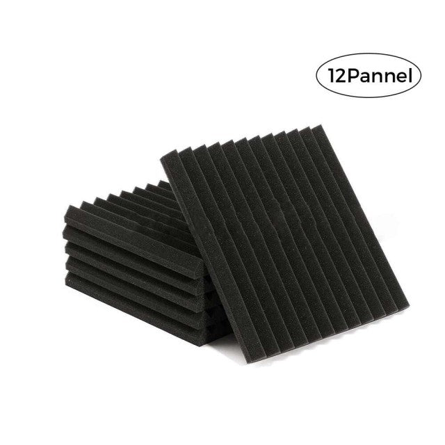 12 قطعة من ألواح الفوم عازل الصوت لديكور الحائط مقاس 30x30cm