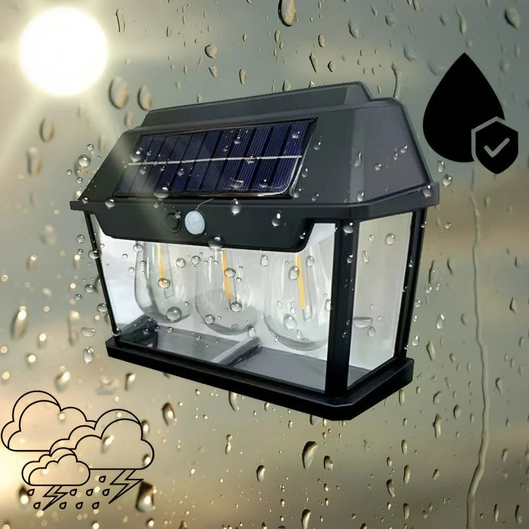 ‎مصباح الحديقة والممرات الدافئ على شكل لمبة يعمل بالطاقة الشمسية (HW 999-3W)