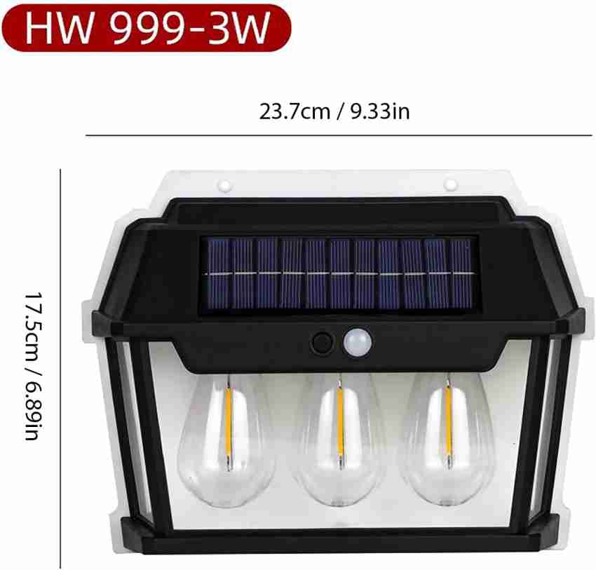‎مصباح الحديقة والممرات الدافئ على شكل لمبة يعمل بالطاقة الشمسية (HW 999-3W)