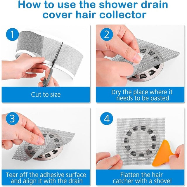 ملصق شبكي ذاتي اللصق لتصريف الشعر بطول 10 متر