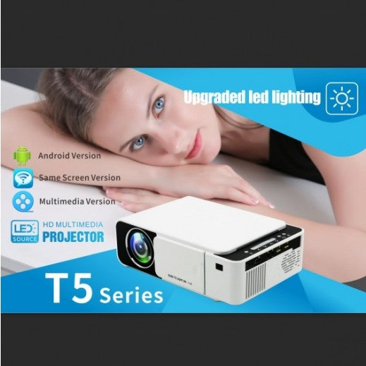 جهاز عرض LED صغير محمول T5- أبيض