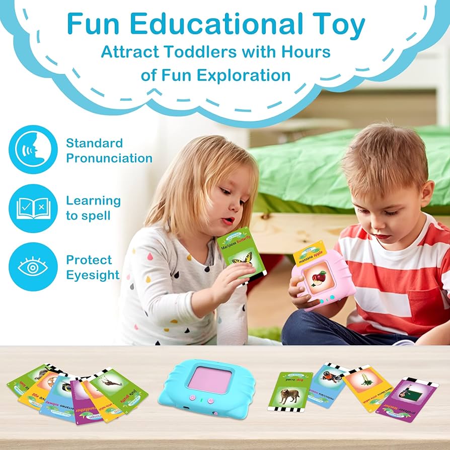 جهاز Happy World Card للتعليم المبكر باللغة العربية والانجليزية لتطوير خيال الطفل بشكل كامل