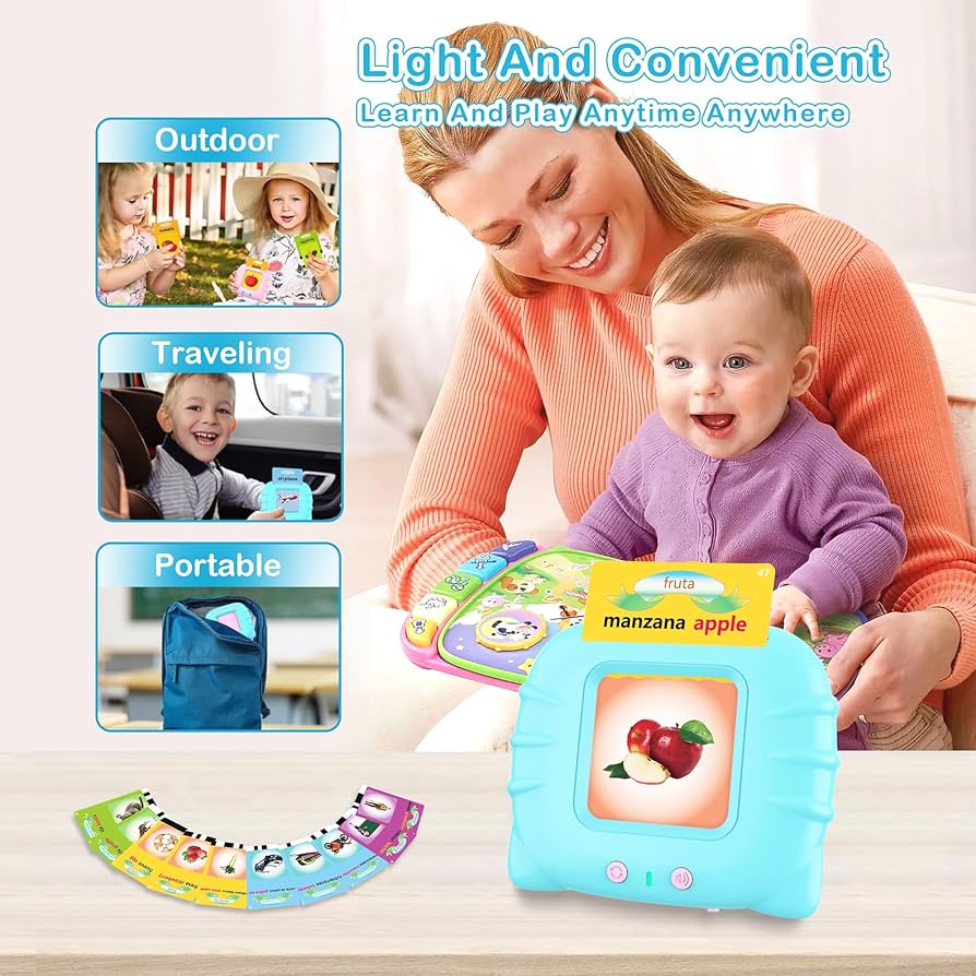 جهاز Happy World Card للتعليم المبكر باللغة العربية والانجليزية لتطوير خيال الطفل بشكل كامل