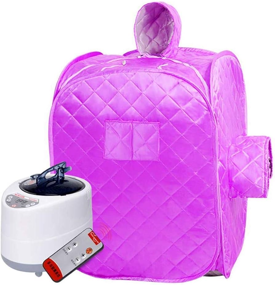 خيمة ساونا بخارية شخصية منزلية لفقدان الوزن وعلاج تنحيف الجسم وجهاز محمول للعناية بالبشرة وجهاز بخار ساونا ومرطب للجسم، أزرق، TDF مزدوج