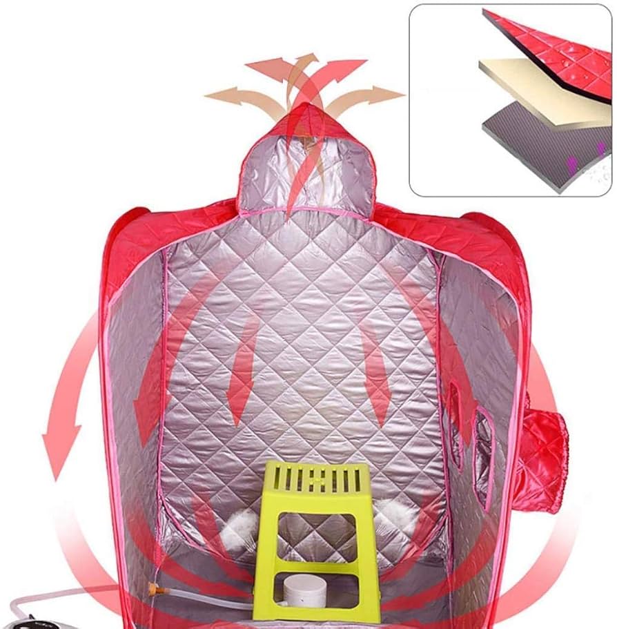 خيمة ساونا بخارية شخصية منزلية لفقدان الوزن وعلاج تنحيف الجسم وجهاز محمول للعناية بالبشرة وجهاز بخار ساونا ومرطب للجسم، أزرق، TDF مزدوج