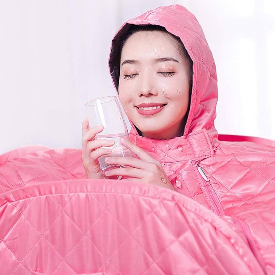 خيمة ساونا بخارية شخصية منزلية لفقدان الوزن وعلاج تنحيف الجسم وجهاز محمول للعناية بالبشرة وجهاز بخار ساونا ومرطب للجسم، أزرق، TDF مزدوج