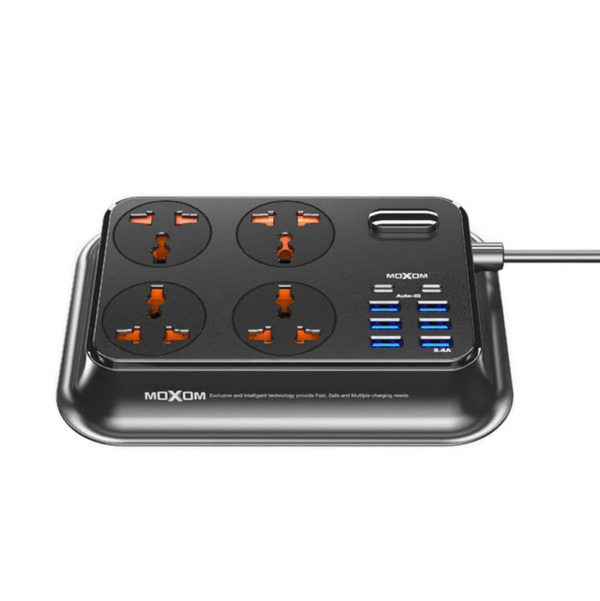 مشترك كهربائي Moxom MX-ST07 موصل 4 منافذ 6 * USB 2 * TUPE-C
