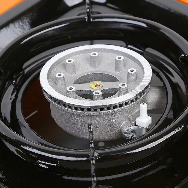 محول غاز مزدوج مع قاعدة شواء للتخييم