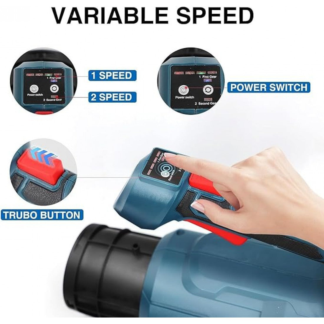 منفاخ أوراق كهربائي من BOSS مزود ببطاريتين قابلتين للشحن (118 فولت)