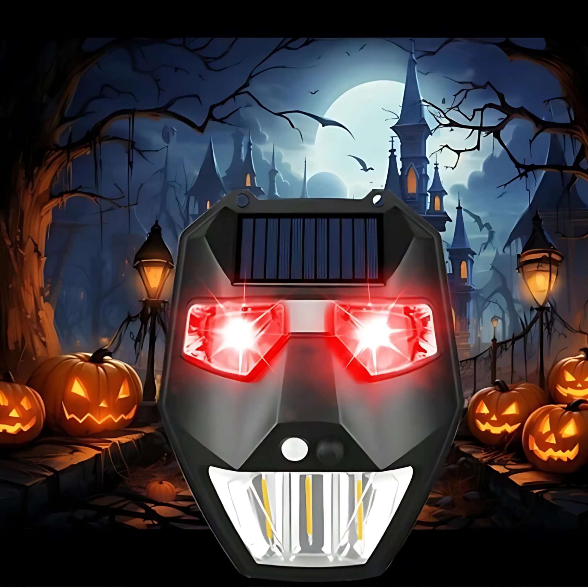 اضاءة جدارية تعمل بالطاقة الشمسية مع صفارة إنذار أمنية ومستشعر حركة و5 أوضاع مقاومة للماء T88