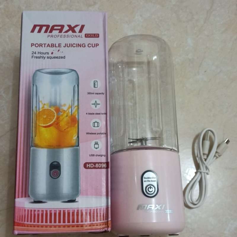 أحدث خلاط عصير محمول Maxi Professional مزود بشاحن USB HD-8096