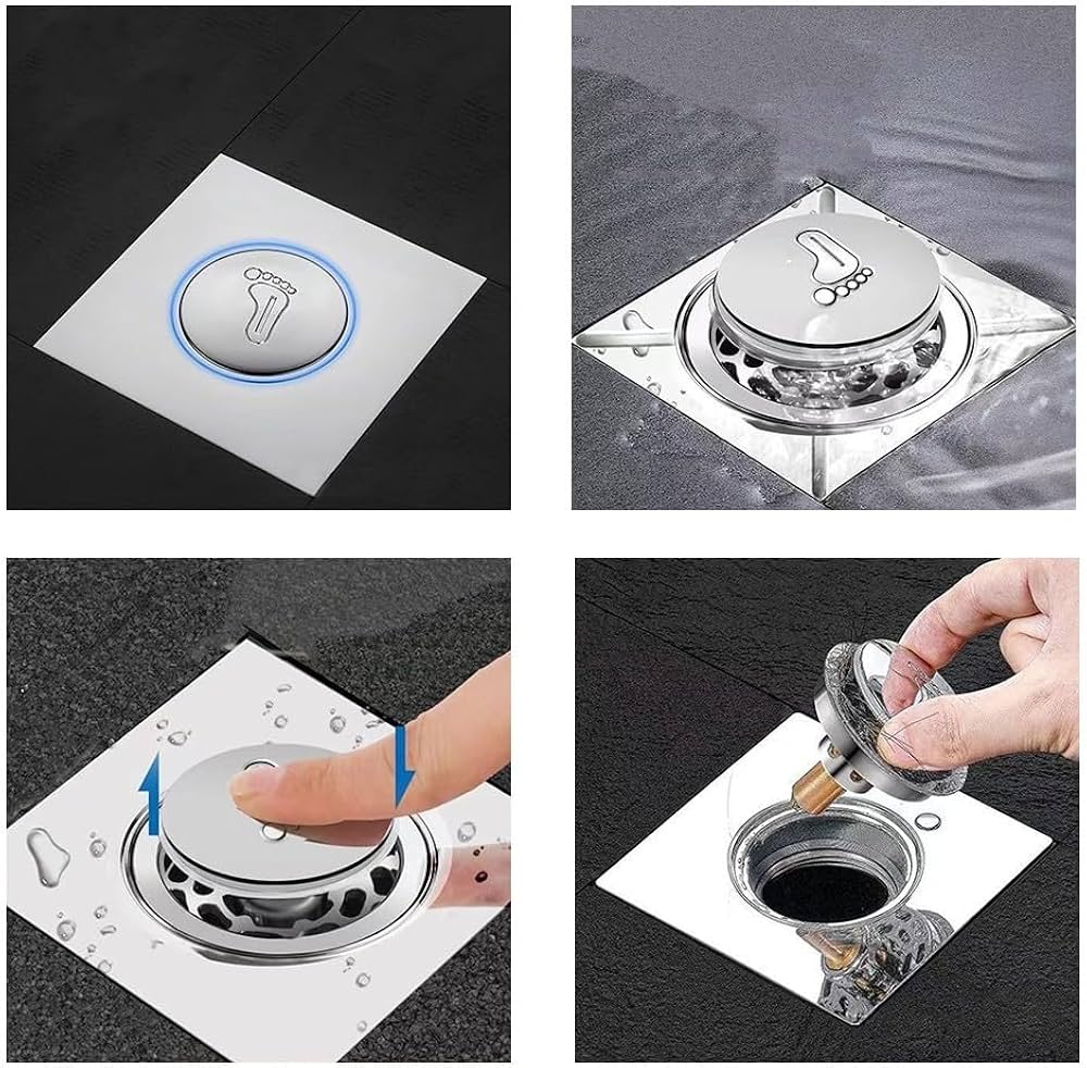 مصرف أرضي مقاوم للروائح للحمام، مقاوم للحشرات والروائح للصرف الصحي والمطبخ والحمام