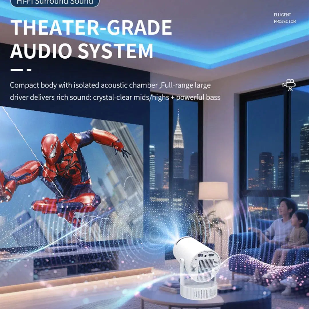 جهاز عرض واي فاي صغير محمول عالي الدقة يعمل بنظام Android 11